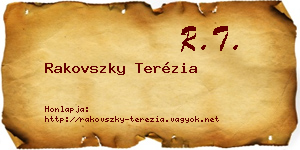 Rakovszky Terézia névjegykártya