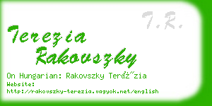 terezia rakovszky business card